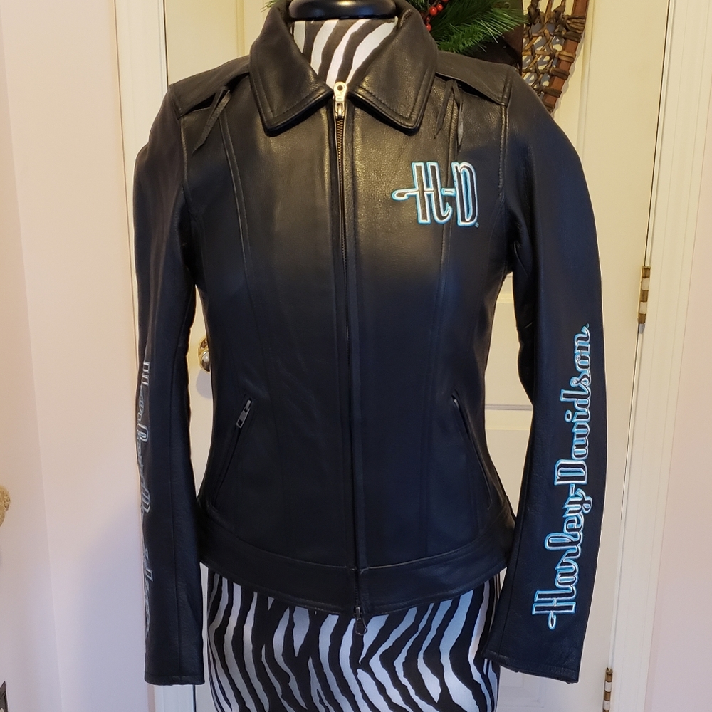 Harley Davidson lined leather jacket